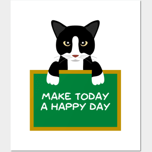 Advice Cat - Make Today A Happy Day Posters and Art